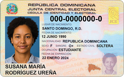 Parte frontal de la cédula